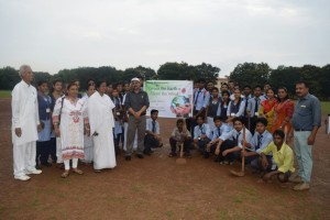 students and Principal Mr P C Rath in Group Photo